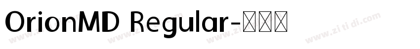 OrionMD Regular字体转换